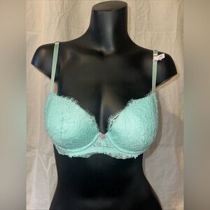 NWT Victoria's Secret Bra Dream Angels Lined Demi Lace Scalloped Trim 34B AA20
